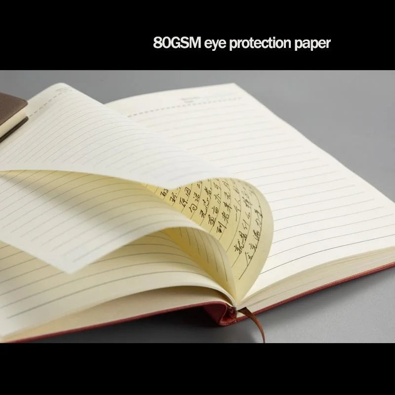 A5/A6 PU notitieboek met schapenvachtlook | Notitieboek | Dagelijks gelinieerd schrift voor werk of studie
