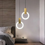 Moderne LED hanglamp gouden ring