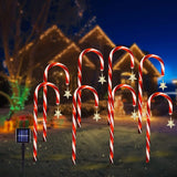 Kerst Zonne-energie Candy Cane Lichten - Stralende decoratie voor feestelijke avonden