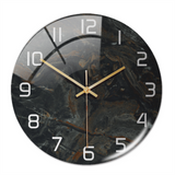 Stijlvolle Wandklok met Marmerstructuur – MarbleTime