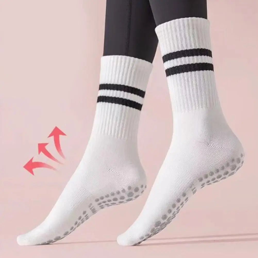 Antislip Mid-Tube Sportsokken voor Fitness en Yoga - GripFit