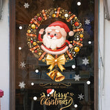 KerstRaamdecoratie - Feestelijke Decoratie met Kerstman en Dieren voor een Sfeervolle Kerst