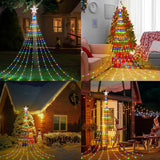 Zonne-energie Kerstboom Lichten - Stralende decoratie voor een magische kerstervaring