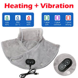 ThermoLiva Warmte Nek- & Schoudermassagekussen | USB-verwarmingskussen met Vibratie | 3 Temperatuurinstellingen & Timer | Zachte Pluche