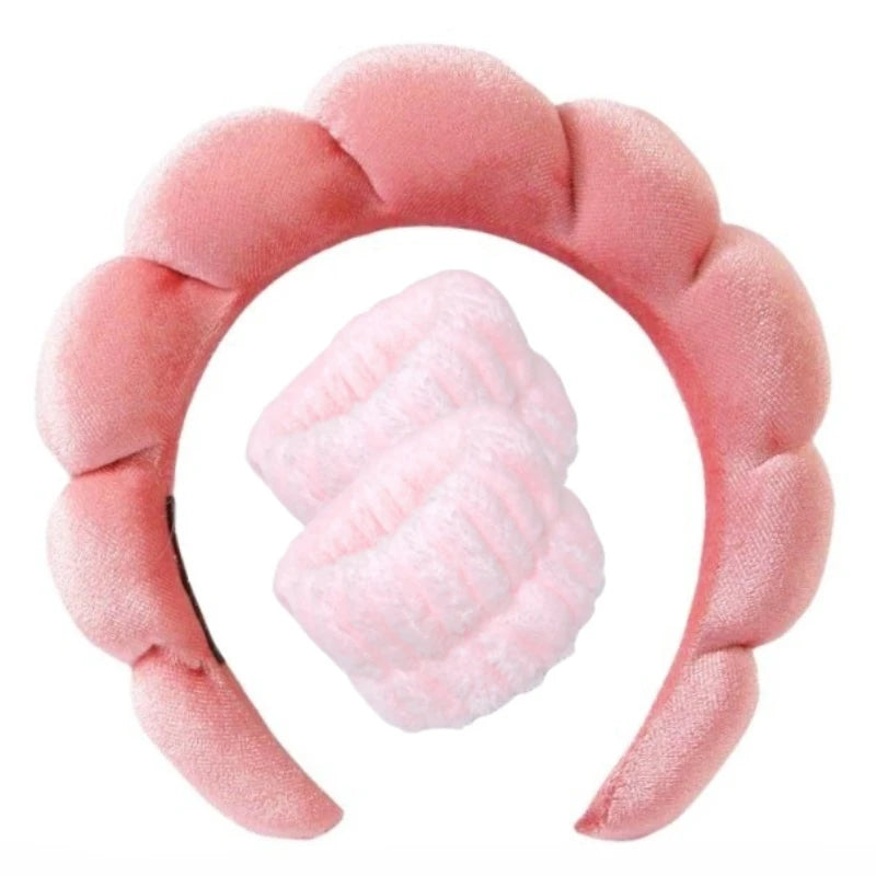 Plüsch Spa Hoofdband & Polsband Set - Fluffiea