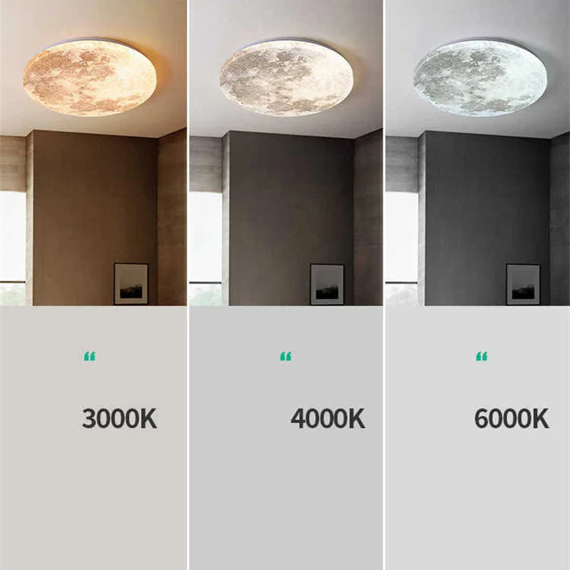 MoonAura Maan LED Lamp | Dimbaar | Ø26-40 cm | Kleurwissel met Afstandsbediening | Geschikt voor Slaapkamer, Hal & Badkamer | Moderne Minimalistische Stijl | Energiezuinig | Eenvoudige Installatie