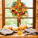 Autumna Charm Herfst Wreath | Pompoen & Riet | 40 cm | Handgemaakte Decoratie voor Herfst & Thanksgiving