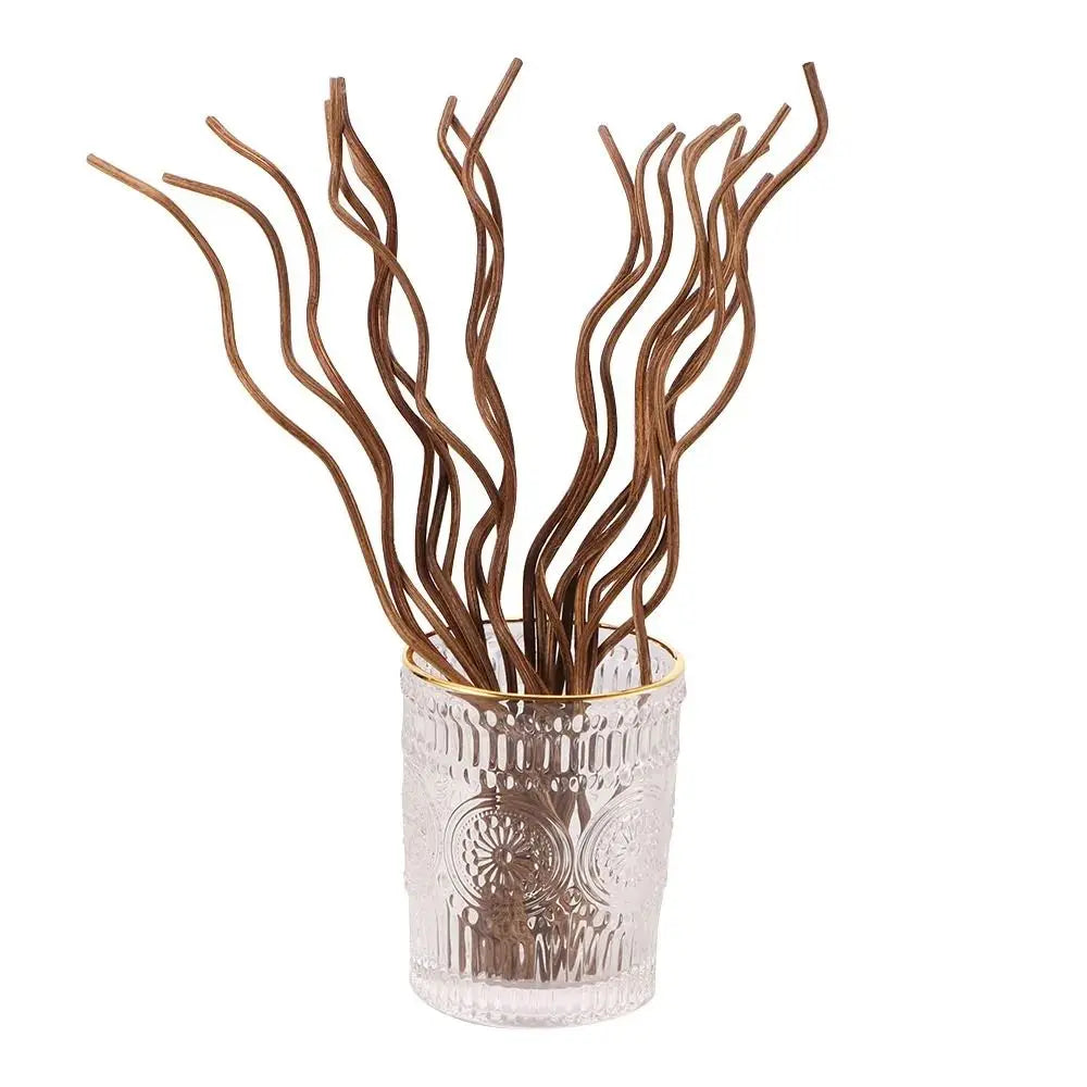 20x Lange Geurstokjes 28cm Zwart Golvend | Rattan Diffuser Stokjes | Luchtverfrisser Navulling