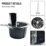 MixWerk Thermomix Snijset voor TM6 & TM5 | Groentesnijder & Kaasrasp | Snijderopzetstuk voor Radijs & Zoete Aardappelen | Accessoire met Container
