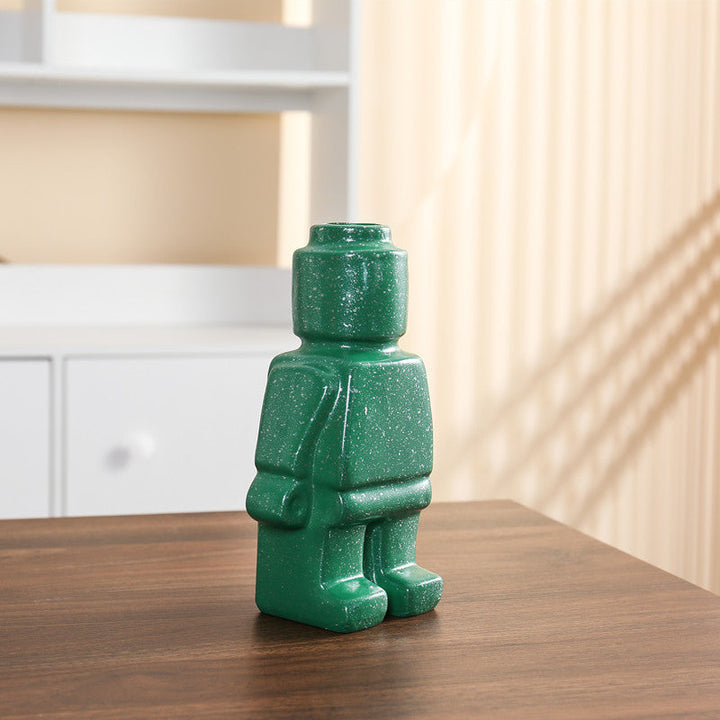 Robotbloempotten van keramiek - BrickBotanica