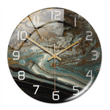 Stijlvolle Wandklok met Marmerstructuur – MarbleTime