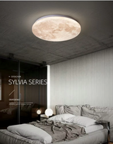 MoonAura Maan LED Lamp | Dimbaar | Ø26-40 cm | Kleurwissel met Afstandsbediening | Geschikt voor Slaapkamer, Hal & Badkamer | Moderne Minimalistische Stijl | Energiezuinig | Eenvoudige Installatie