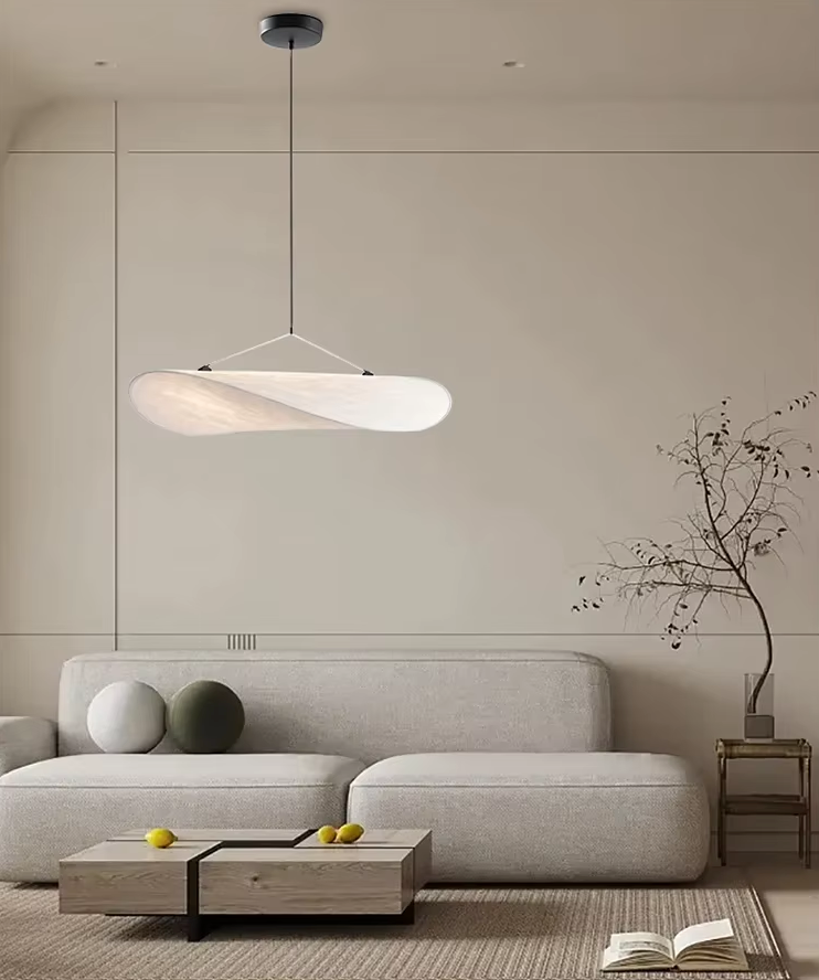Japandi Stijl | Zijden Plafondlamp | Elegante Hanglamp | Zachte Verlichting | Luxe Stoffen | Moderne en Traditionele Inrichtingen | Duurzaam en Milieuvriendelijk | Afmetingen: 40/60/80/100 cm | LED Inclusief