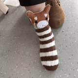 HUGFOOT – Knusse Huissokken met Schattige 3D-Dieraccent en Veilige Antislipzool