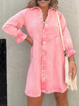 Denim Jurk met Lange Mouwen – Rivka