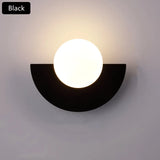 Moderne LED wandlamp in geometrische halve cirkel stijl