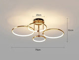 Moderne LED-hanglamp met ringen – plafondlamp met geometrische vorm