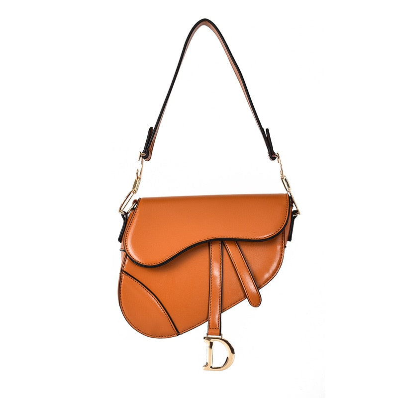 Sandsberg - luxe dames schoudertas - exclusieve PU - leren zadeltas