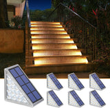 Zonne-energie LED lampen set voor het verlichten van trappen en tuinen