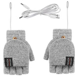 ThermoLoom USB Verwarmde Handschoenen | 3 Warmtestanden | Zacht Breimateriaal | Unisex One Size