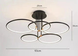 Moderne LED-hanglamp met ringen – plafondlamp met geometrische vorm
