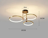 Moderne LED-hanglamp met ringen – plafondlamp met geometrische vorm