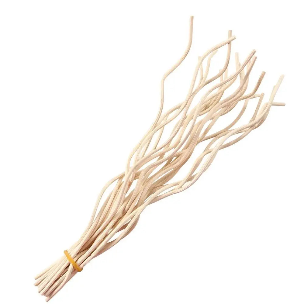 20x Lange Geurstokjes 28cm Zwart Golvend | Rattan Diffuser Stokjes | Luchtverfrisser Navulling