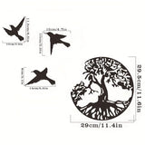 Levensboom Wanddecoratie Met Vogels – Natuurlijke Balans en Vrijheid