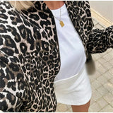 Leo | Bomber Jas Met Luipaard Print