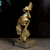 SerenitySculpt | Retro & Creatieve Stille Man Standbeeld