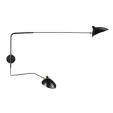 Serge Mouille Eén-Arms Wandlamp – Iconisch Ontwerp uit de Jaren '50 met Verstelbare Arm