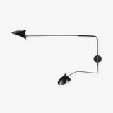 Serge Mouille Eén-Arms Wandlamp – Iconisch Ontwerp uit de Jaren '50 met Verstelbare Arm