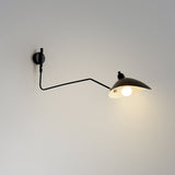 Serge Mouille Eén-Arms Wandlamp – Iconisch Ontwerp uit de Jaren '50 met Verstelbare Arm