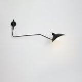 Serge Mouille Eén-Arms Wandlamp – Iconisch Ontwerp uit de Jaren '50 met Verstelbare Arm