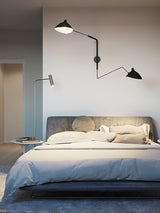 Serge Mouille Eén-Arms Wandlamp – Iconisch Ontwerp uit de Jaren '50 met Verstelbare Arm