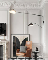 Serge Mouille Eén-Arms Wandlamp – Iconisch Ontwerp uit de Jaren '50 met Verstelbare Arm