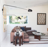 Serge Mouille Eén-Arms Wandlamp – Iconisch Ontwerp uit de Jaren '50 met Verstelbare Arm