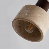 Hanglamp van natuurlijk steen en hout – moderne plafondlamp voor de keuken of eetkamer