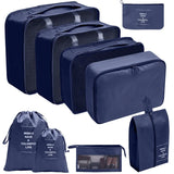 PackWunder Reisorganizerset 7/8/9/10-delig | Vouwbare koffer-organizer | Voor kleding, schoenen & accessoires