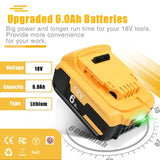 PowerCore 20V 3.0Ah/6.0Ah/9.0Ah Accu + Lader Compatibel met Dewalt DCB200 Serie | Accu Batterij | Vervangende Batterij Compatibel met Dewalt DCB206 DCB207 DCB204 DCB203