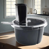 MixWerk Thermomix Snijset voor TM6 & TM5 | Groentesnijder & Kaasrasp | Snijderopzetstuk voor Radijs & Zoete Aardappelen | Accessoire met Container
