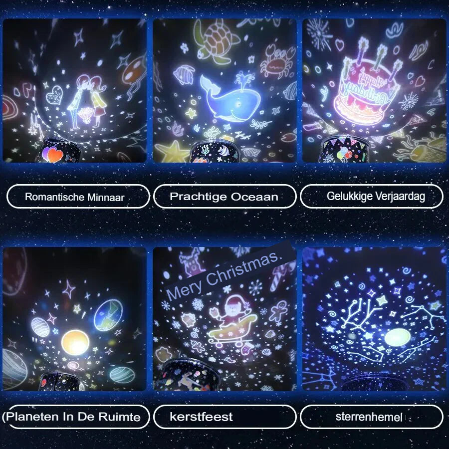 Uniek patroon nachtlampje voor kinderen - StarryDream
