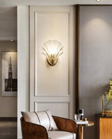 Schelp Wandlamp – Elegante Koper & Glas Wandlamp geïnspireerd op de Kust