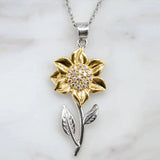 Gouden Damesketting van Sterlingsilver met Zonnebloemhanger – Marélie
