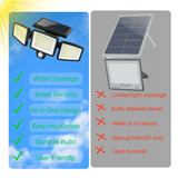 SUNDEFENSE – Zonne-energie Veiligheidslicht met Bewegingssensor & Afstandsbediening
