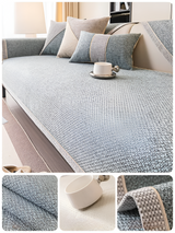 Effen Plain Sofabedekking - Duurzaam Katoen & Linnen Polyester Antislip Bankhoes