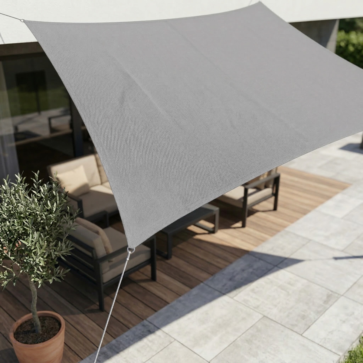 Rechthoekig Zonnescherm Waterdicht | Waterafstotende Buitentextiel | UV-Bescherming | SkyCover