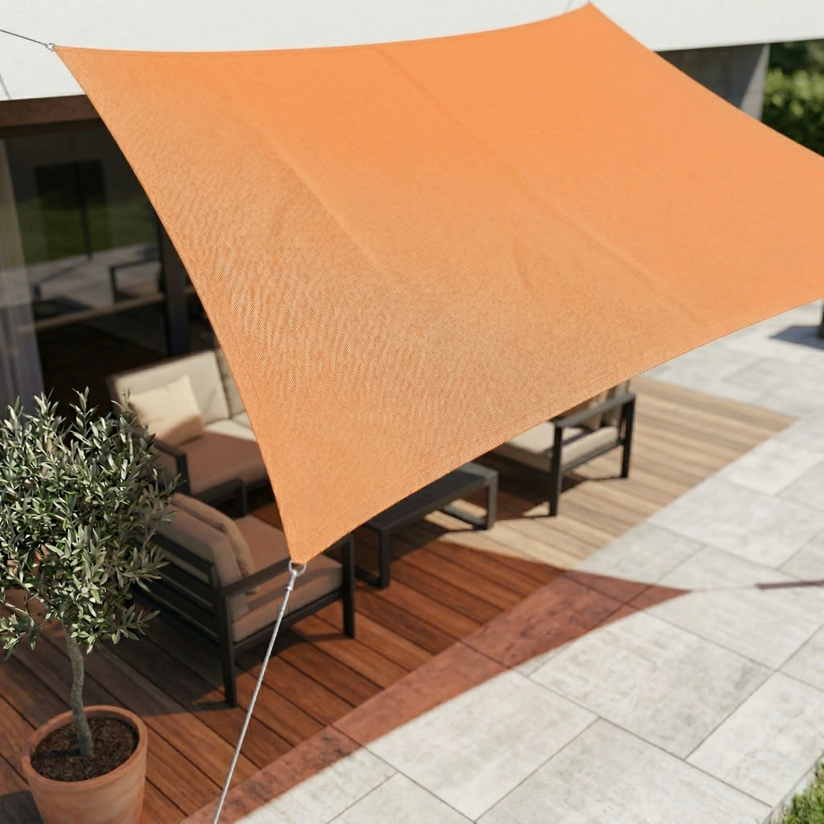 Rechthoekig Zonnescherm Waterdicht | Waterafstotende Buitentextiel | UV-Bescherming | SkyCover