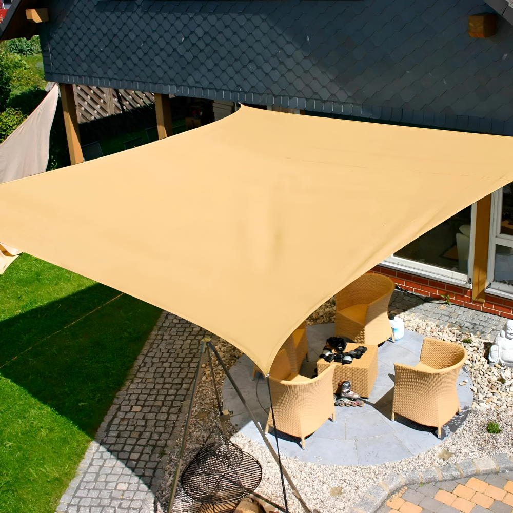 Rechthoekig Zonnescherm Waterdicht | Waterafstotende Buitentextiel | UV-Bescherming | SkyCover