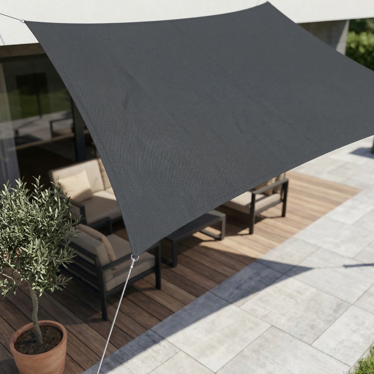 Rechthoekig Zonnescherm Waterdicht | Waterafstotende Buitentextiel | UV-Bescherming | SkyCover